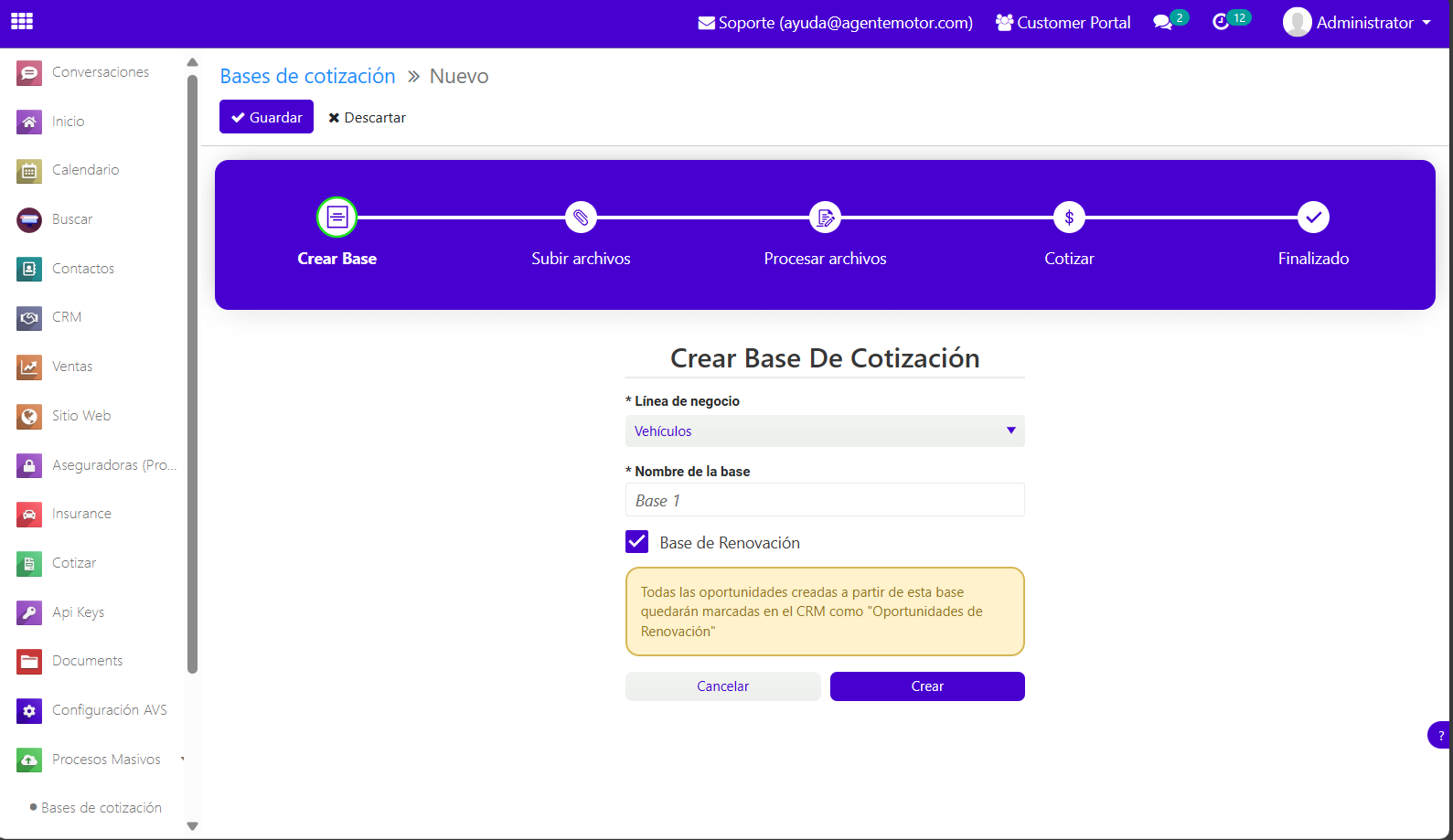 Sistema de Cotizaciones y Renovaciones Masivas